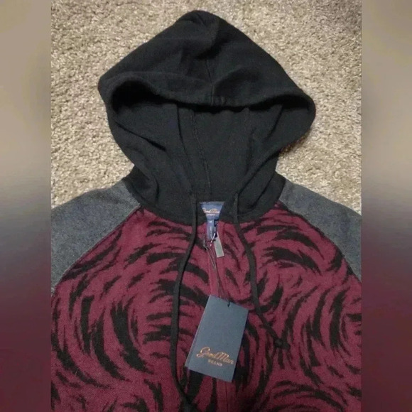 Good Man Brand Merino Wool Hooded zip up sweater NWT - Picture 5 of 7